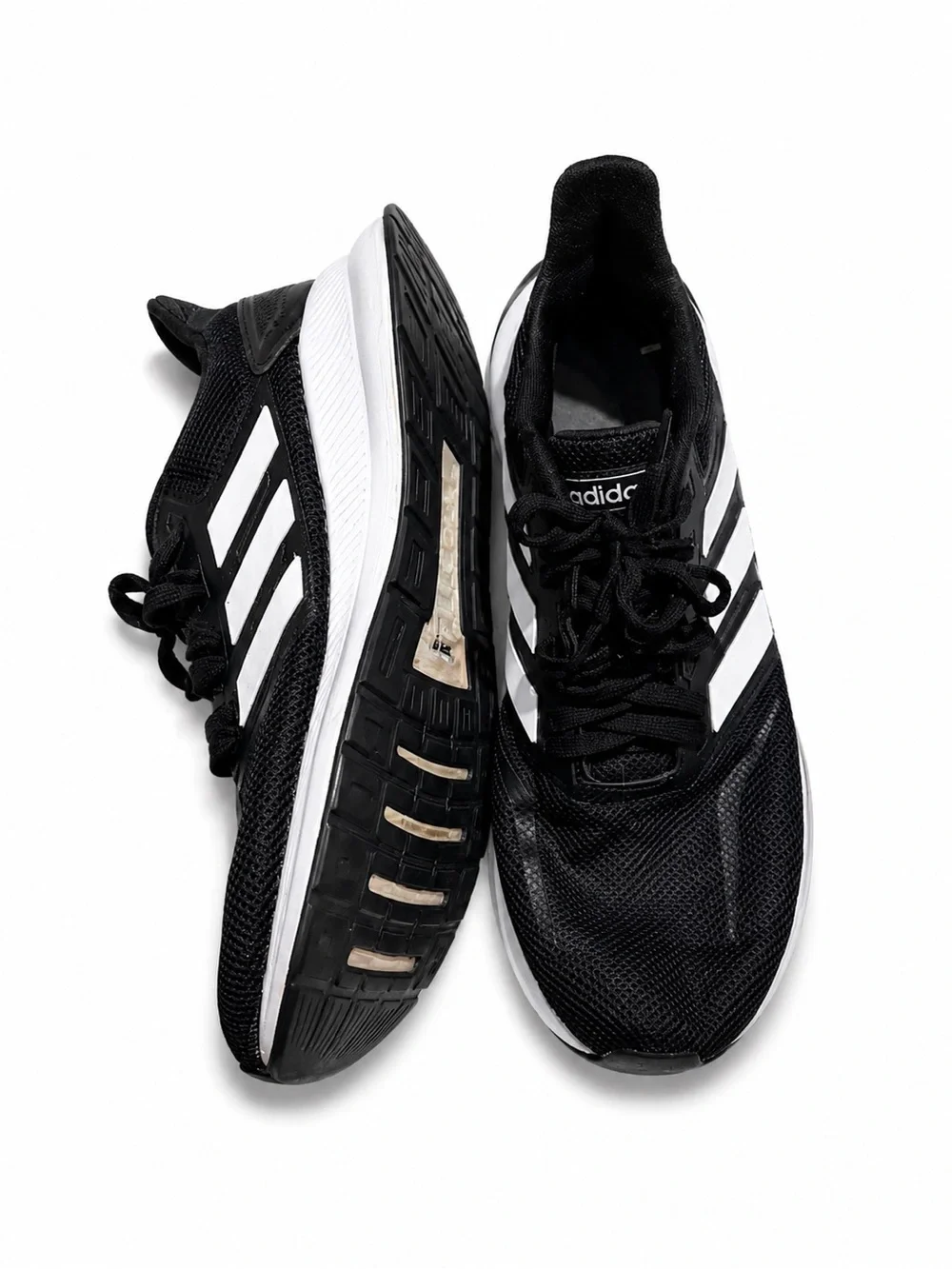 Adidas Black & White Running Athletic Sneakers